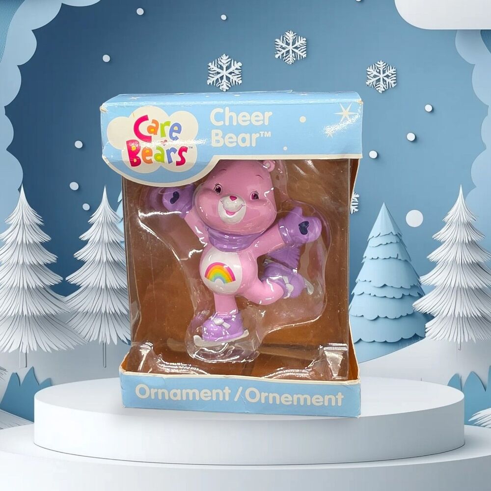 American Greetings Cheer Care Bear Ice Skating Christmas Ornament 2008 New*